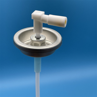 購入 One Inch Metered Aerosol Valve with Sliver Color and plastis stem tinplate Mounting Cup オンライン製造