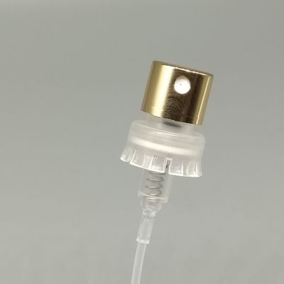 購入 高級香水ボトルのための安全なロックシールを持つゴールデン香水ポンプ配給器 オンライン製造