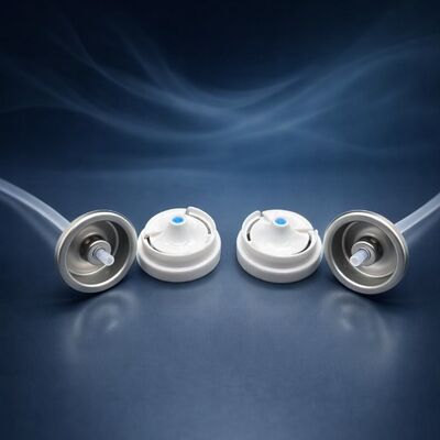 購入 25.4mm 抗菌性エアロゾールバルブ 制御式配給とデオドラントスプレーの調整可能なノズル オンライン製造