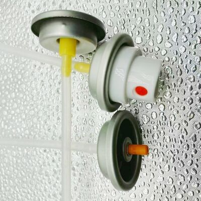 購入 ホテル用消臭システム向け 高容量流量対応 工業用耐薬品性エアゾールバルブ オンライン製造