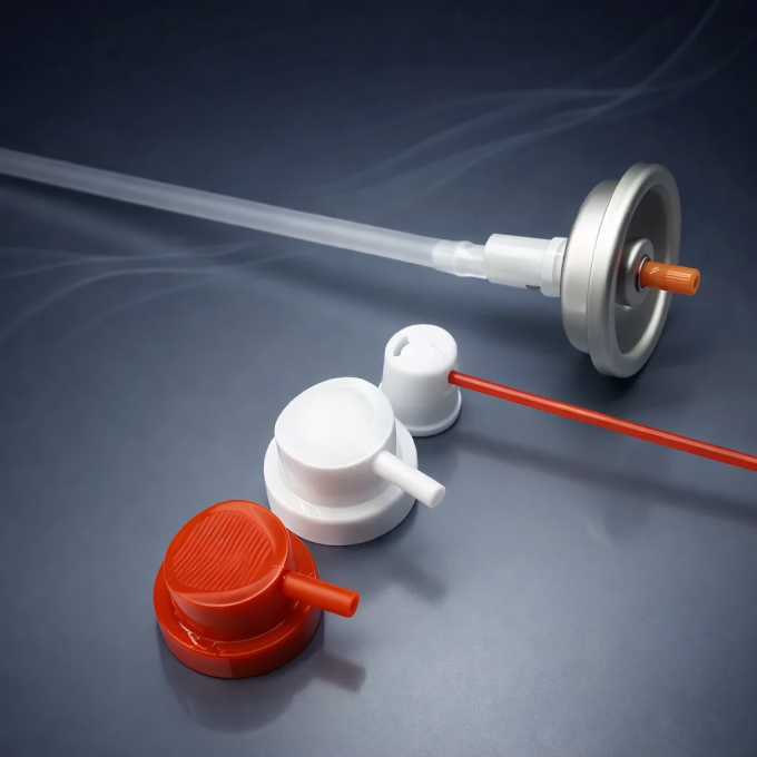 360° aerosol valve front view